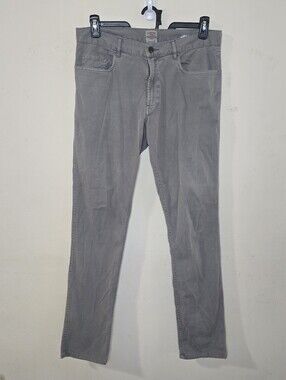 Faherty Gray Organic Cotton Stretch Jeans Mens Size 33 Slim Straight 32.5 Inseam